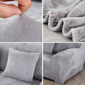 Magic Sofa Stretchable Cover - L Shape | Velvet | Slipcovernation